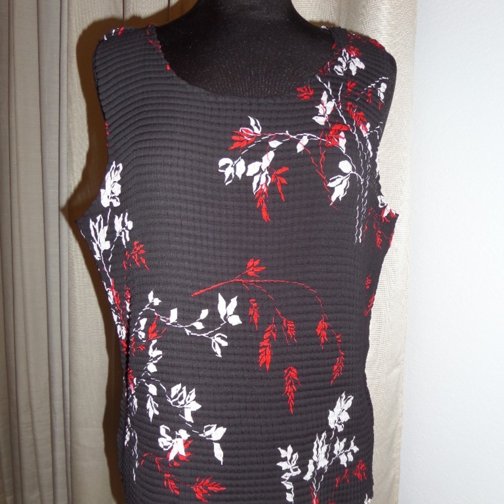 🌵GEORGE Blouse Tan Floral Black SIZE 26W / 28W 🌵